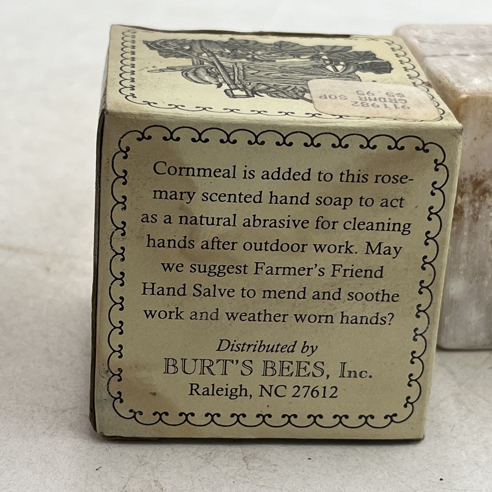 BURTS BEES Farmers Friend Gardeners Soap 6 oz Cube Bar Earth Friendly HTF