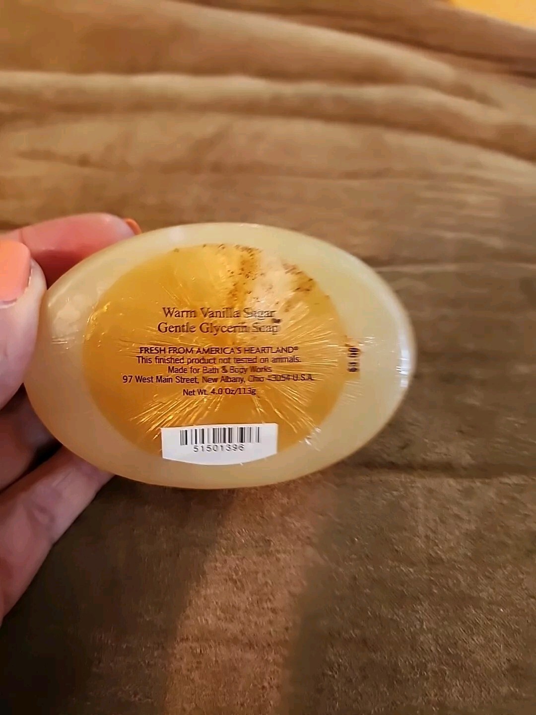 Bath & Body Works WARM VANILLA SUGAR Gentle Glycerin Bar Soap 4 oz/113g New RARE