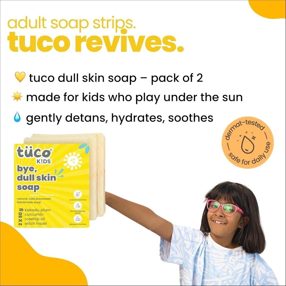 Tuco Intelligent Kids Bye Dull Skin Handmade Soap 60gm Each Set Of 2 E564