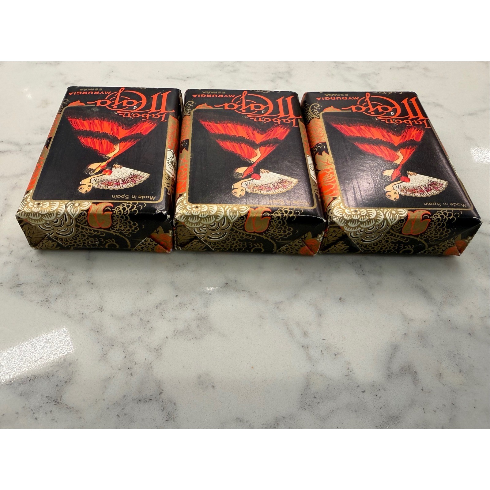 Vtg Maja Jabon Myrurgia Soap Gift Set 3 Bars Made in Spain Unopened 3.125oz Box