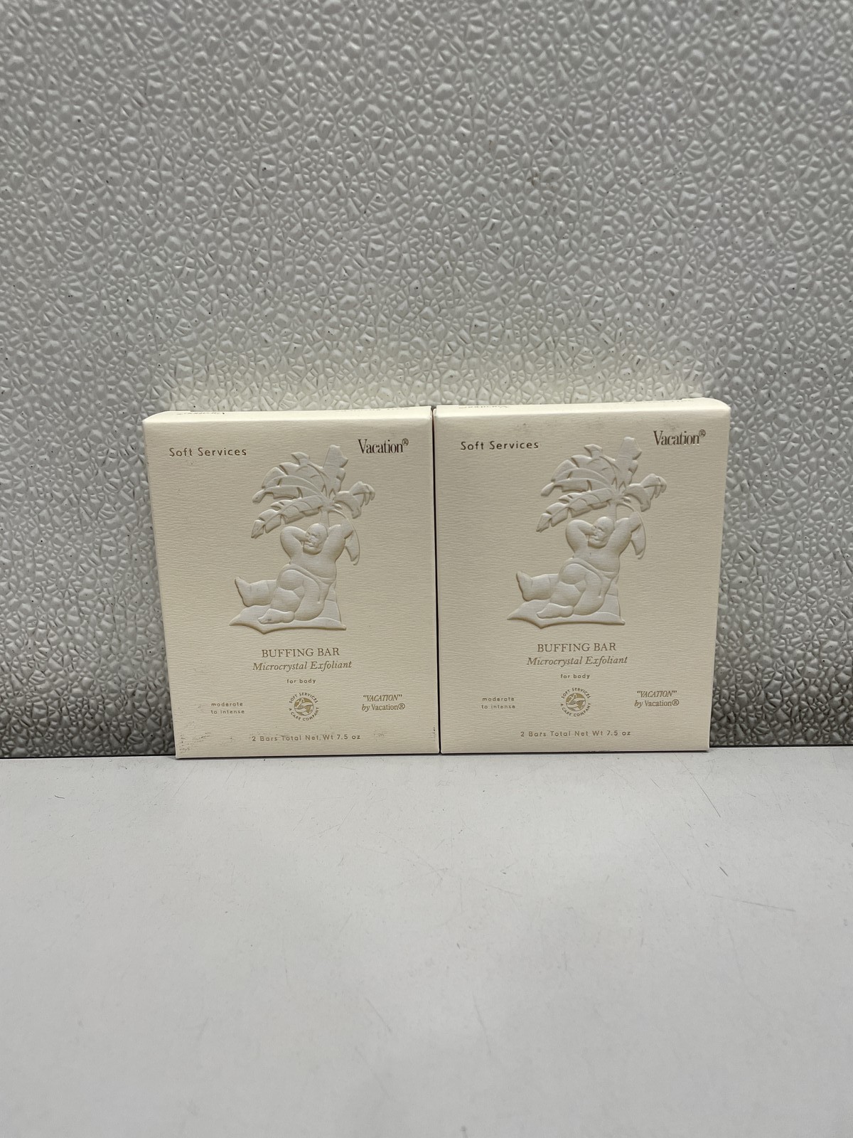 Lot Of 2 Vacation Buffing Bar Microcrystal Exfoliant Body Bar Duo, 7.5oz