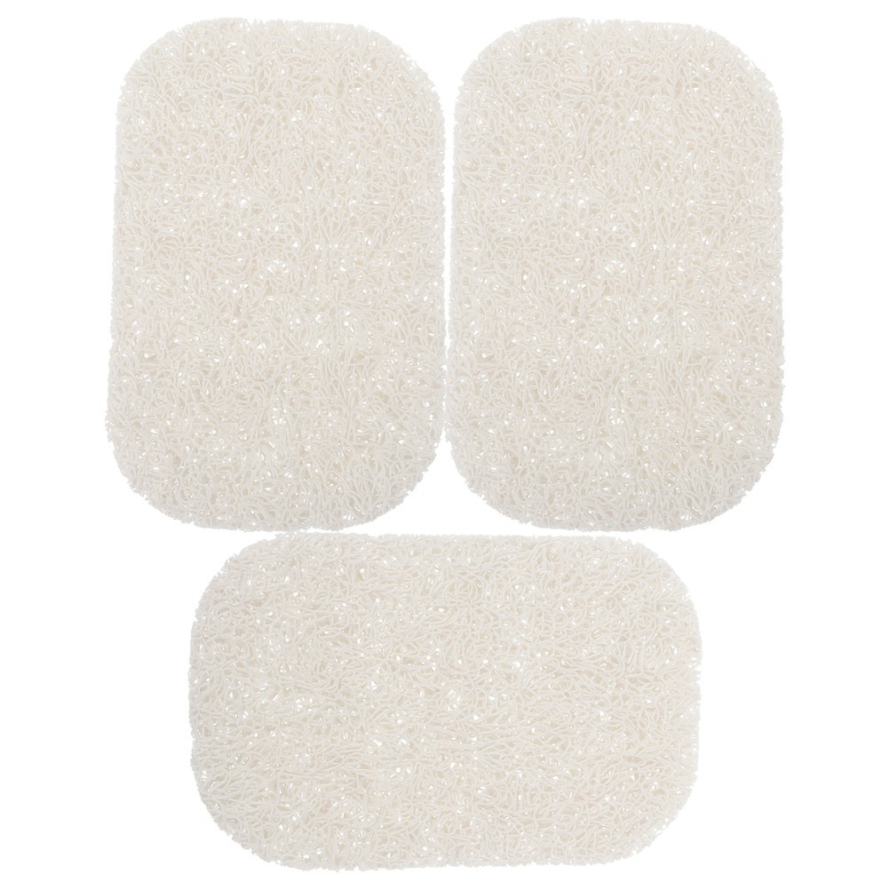 3Pcs Reusable Plastic Soap Box Soap Tray Holder for Bathroom Kitchen White