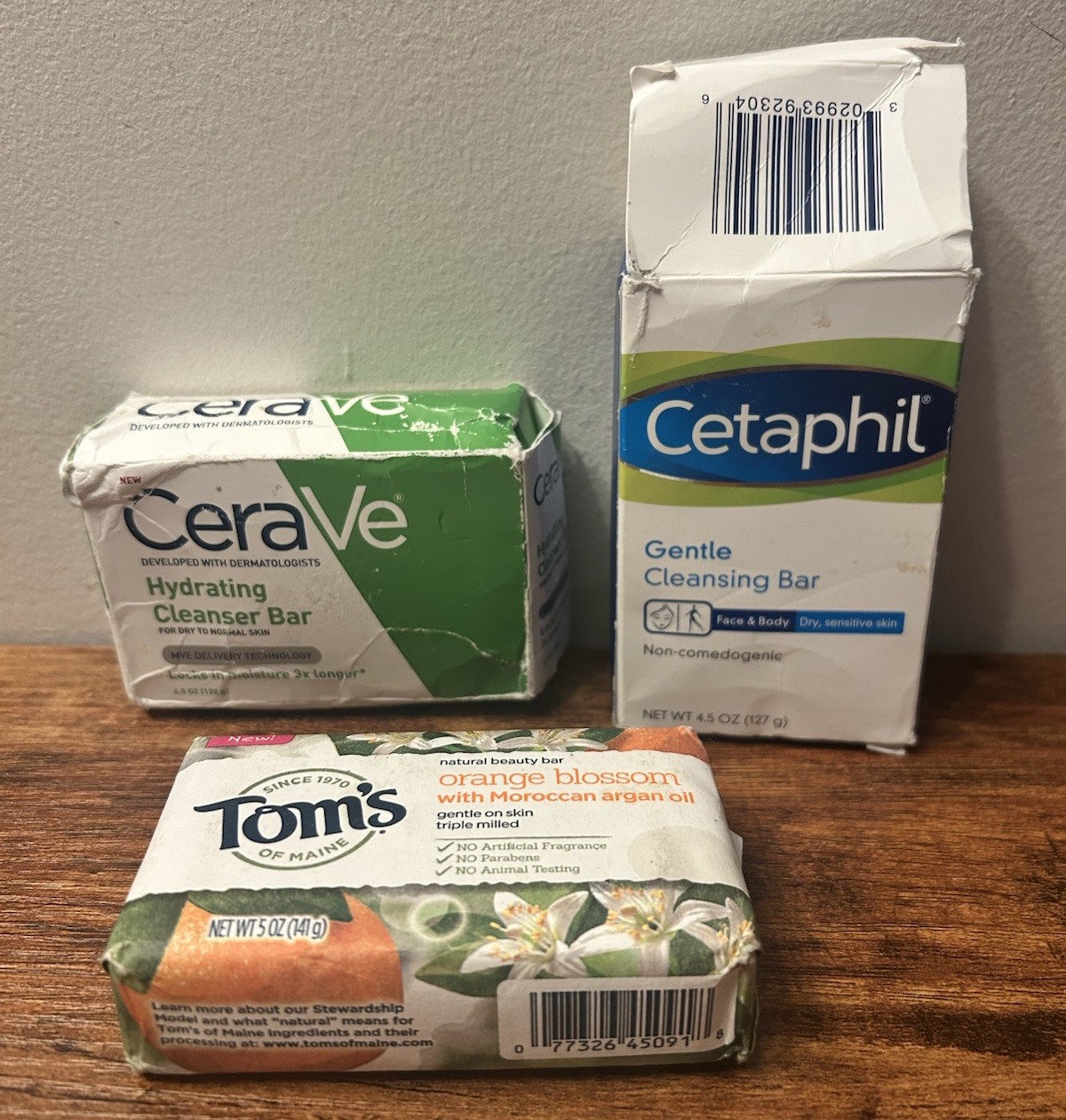 Lot of (3) Cleansing & Beauty Bars – CeraVe, Cetaphil, Tom’s of Maine