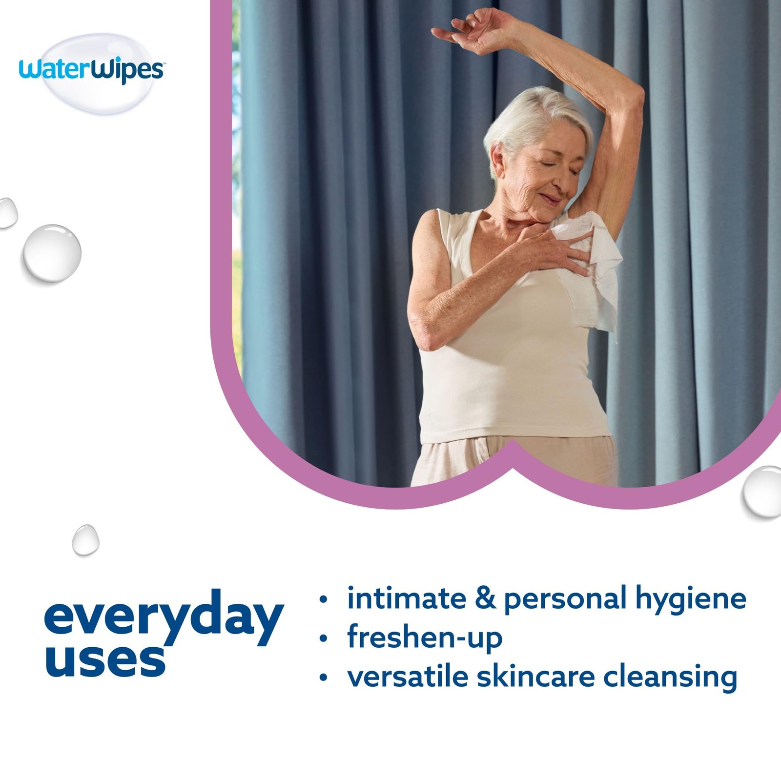 99.9% Purified Water Adult Wipes – 6 Packs of Gentle, Fragrance-Free Cleansing