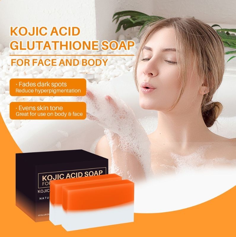 2 Pack Kojic Acid Soap Face & Body Soap Skin Deep Cleaning Dark Spot Corrector