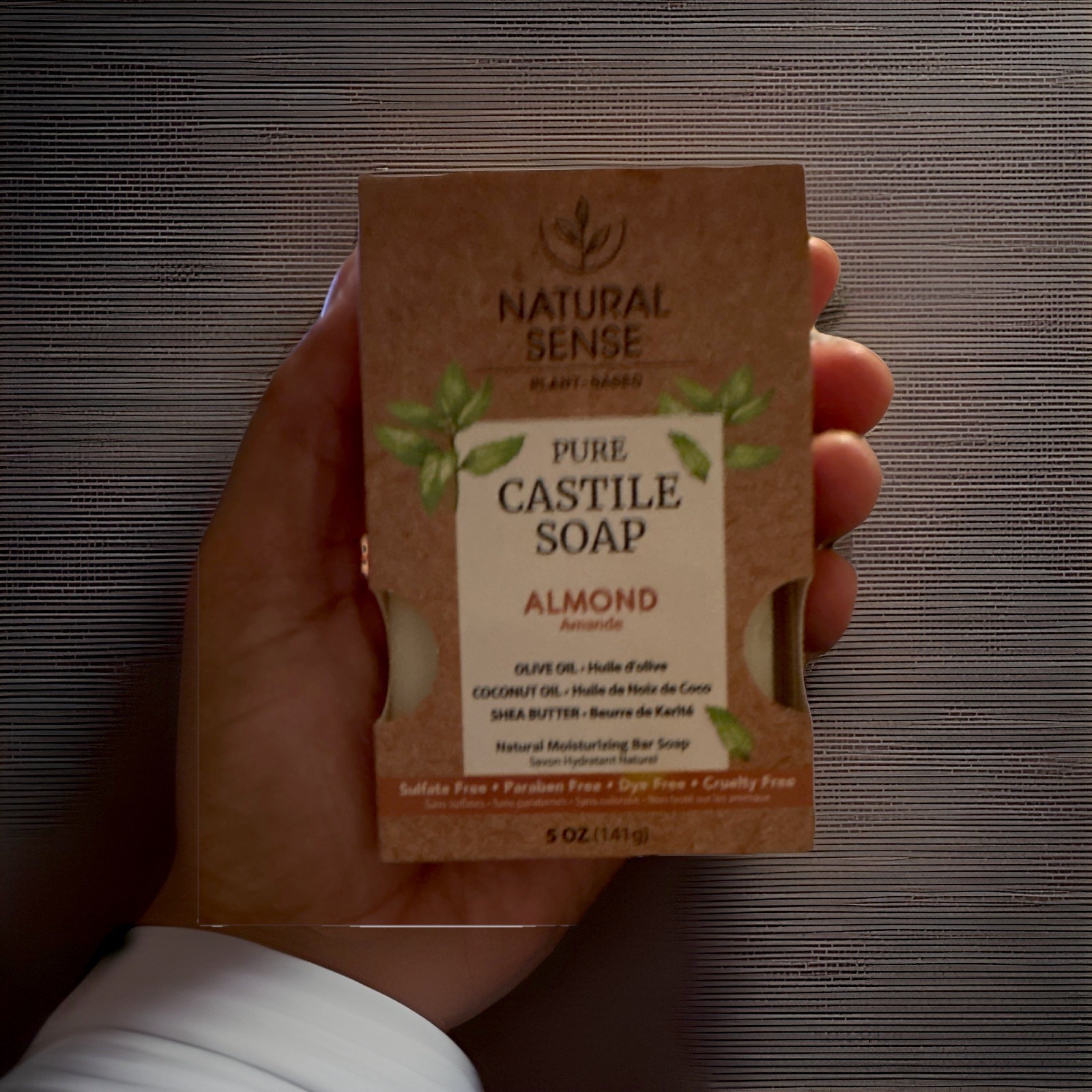 Natural Sense Castile Soap Almond Scent 5oz Bar Sulfate-Free Paraben-Free