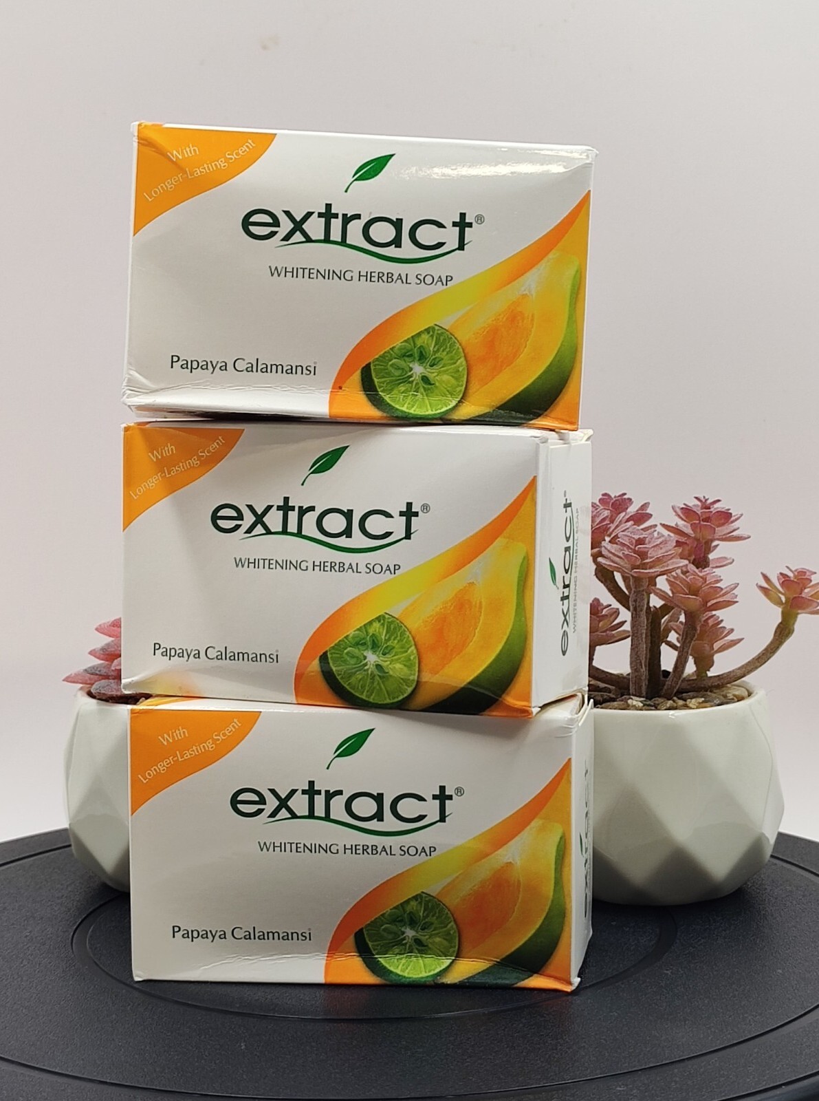 3x 💯 Original Papaya Extract Whitening Herbal Soap.