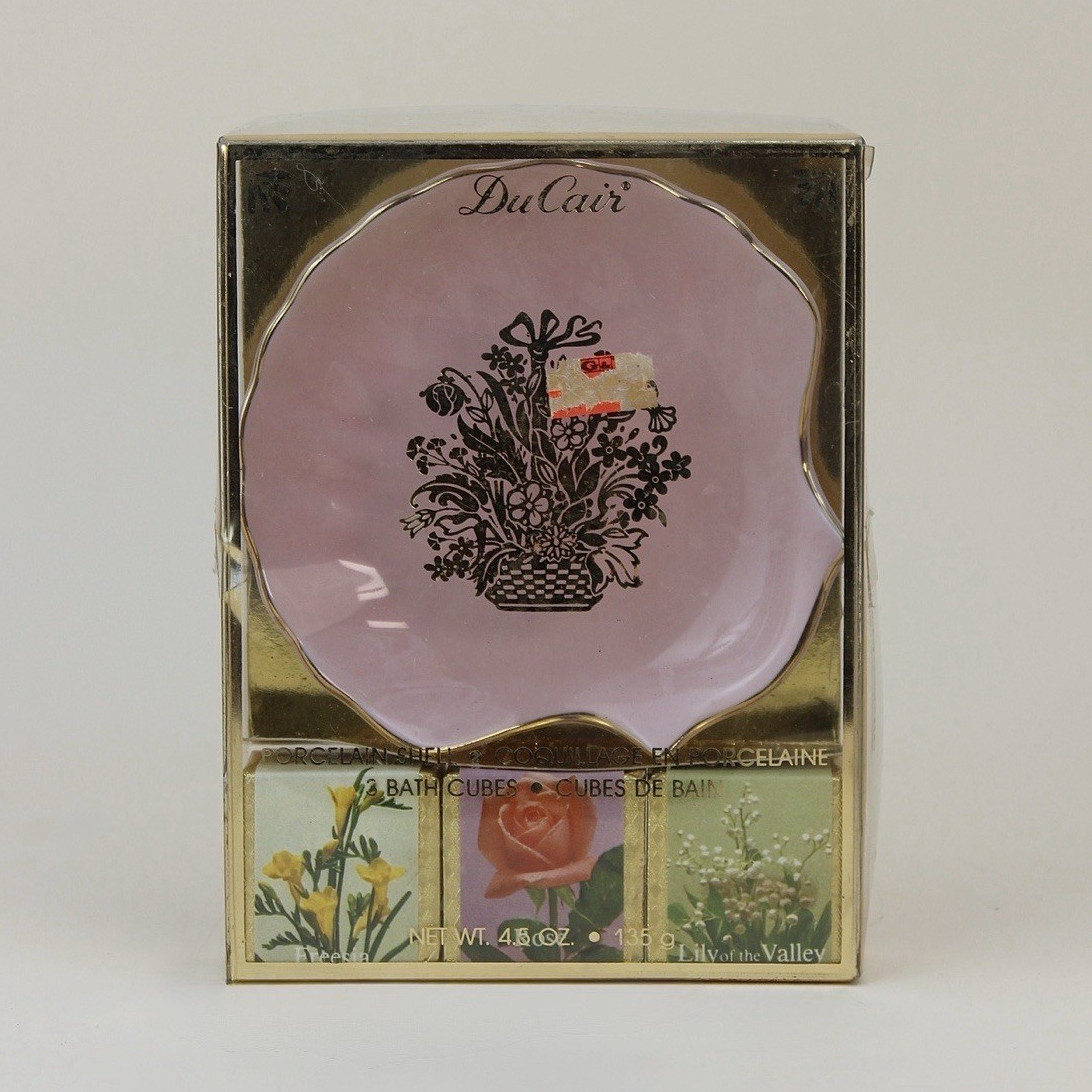 DuCair Bath Cubes Multipack Cube Soap Set 4.8 oz Freesia Rose Lily Valley