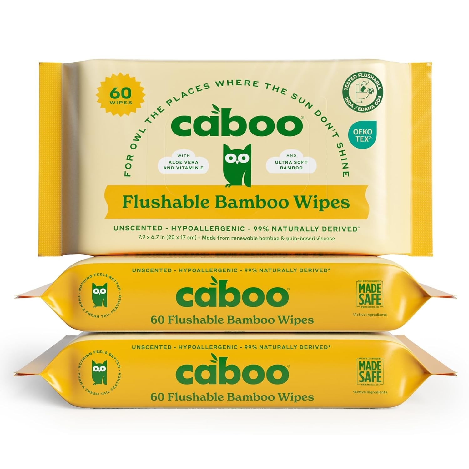 180 Count Certified Flushable Wipes – Chemical-Free & Eco-Friendly Bamboo Care