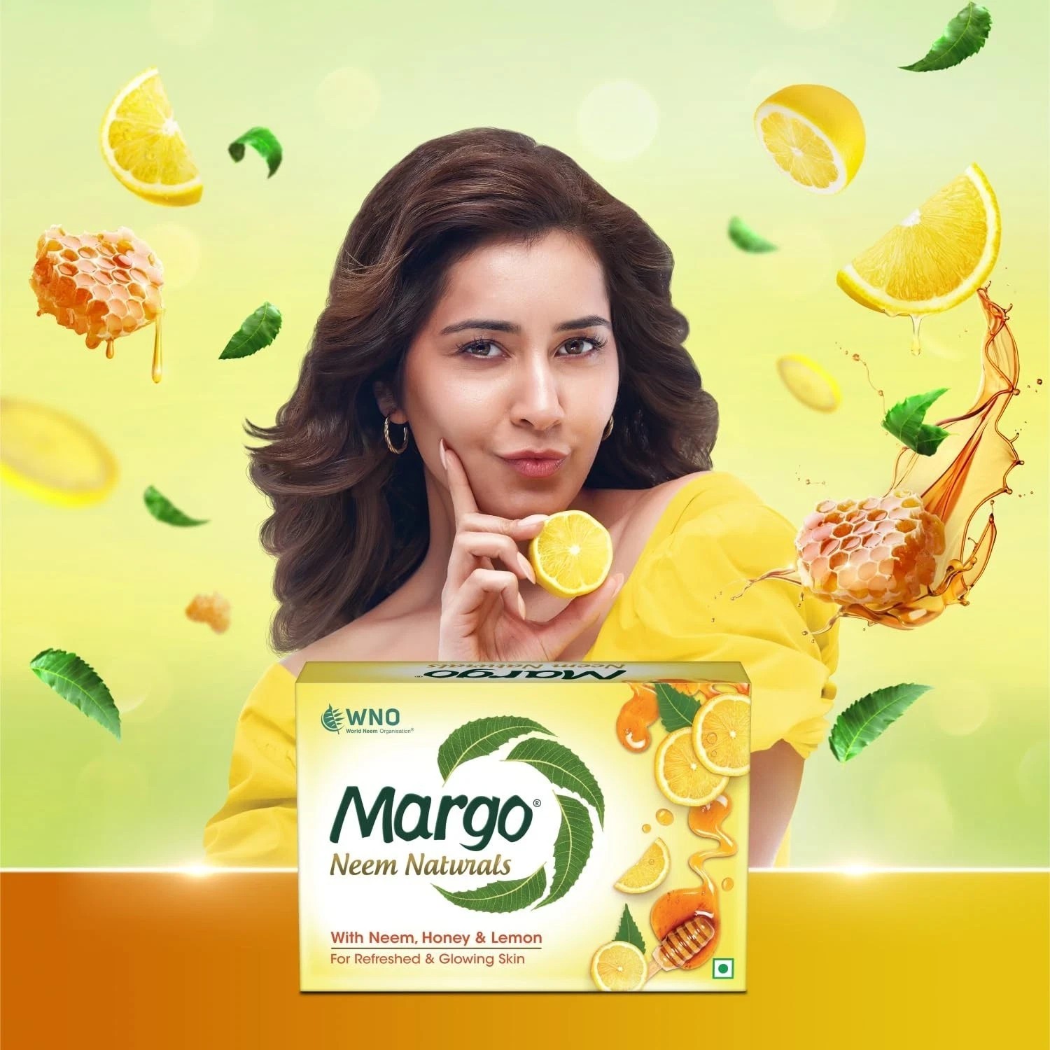 Margo Neem Naturals Soap with Goodness of 1000 Neem Leaves 100gm X Pack of 5