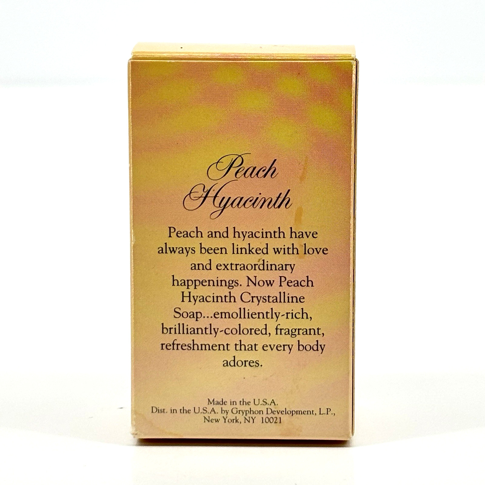 Victoria Secret English Harvest Peach Hyacinth Crystalline Soap 3.5 oz NIB VTG