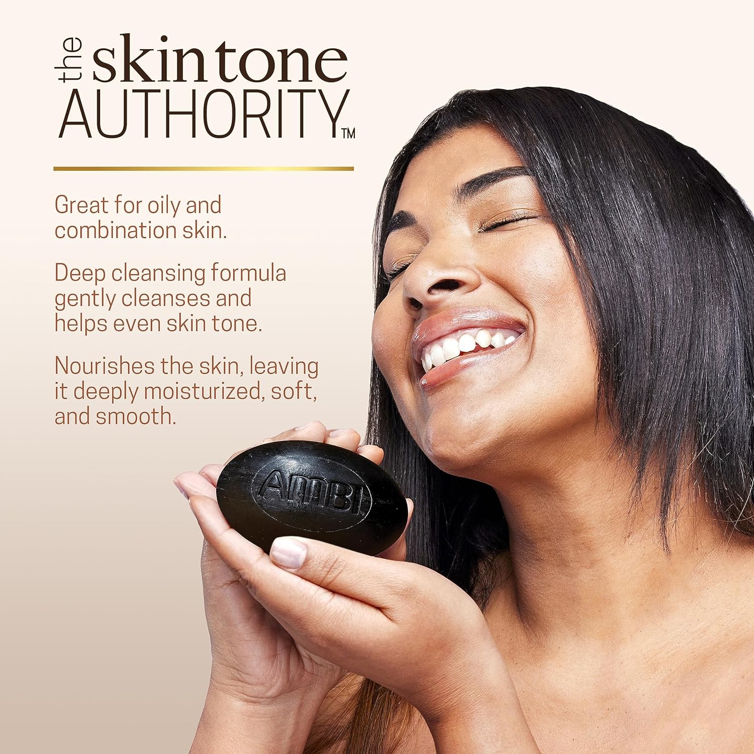 Black Soap Cleansing Bar Shea Butter + Vitamin E By Ambi 3.5 oz