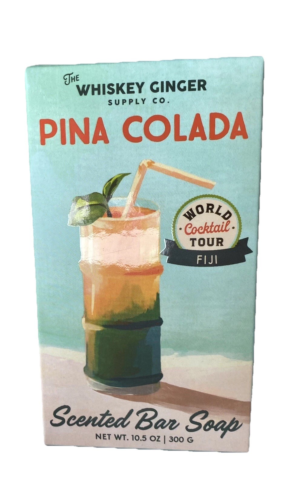 Tropical Memories PINA COLADA Scented Bar Soap Whiskey Ginger Supply Co 10.5 Oz