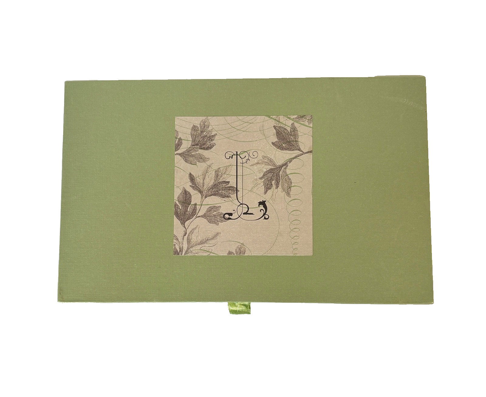 Fringe Studio Tray & Soap L Monogram Milled Scented 5 oz Bar Glass Dish Gift NEW