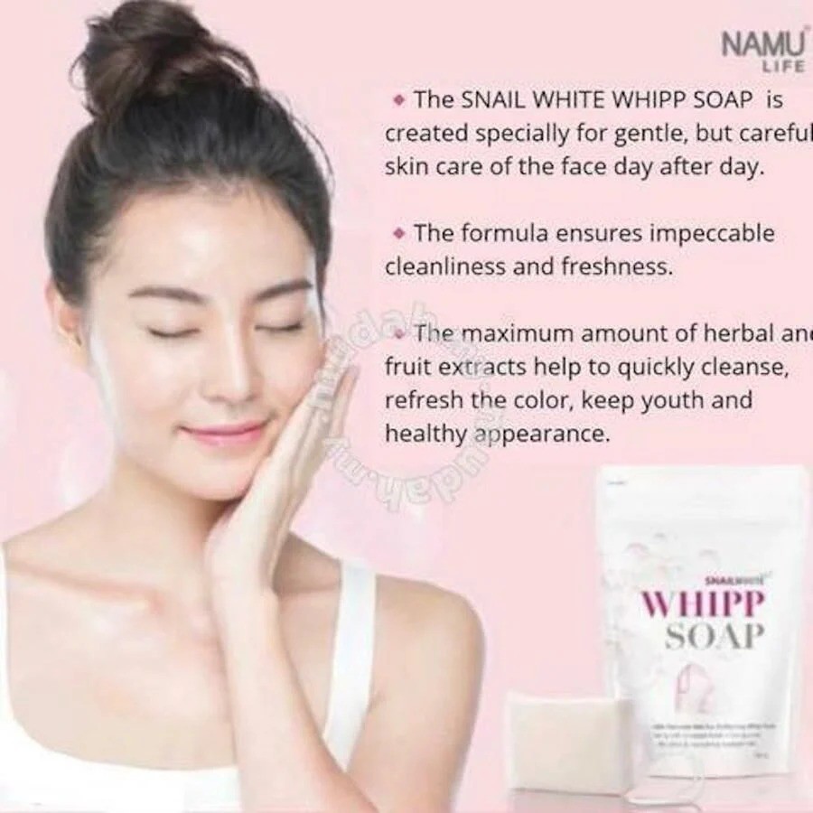 100g x 4 Snail White Whipp Soap Bar Namu Life For White Clear Firm Youthful Skin