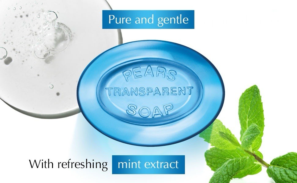 Pears Pure & Gentle with Mint Extracts Bar Soap |12 Pack| Free Shipping