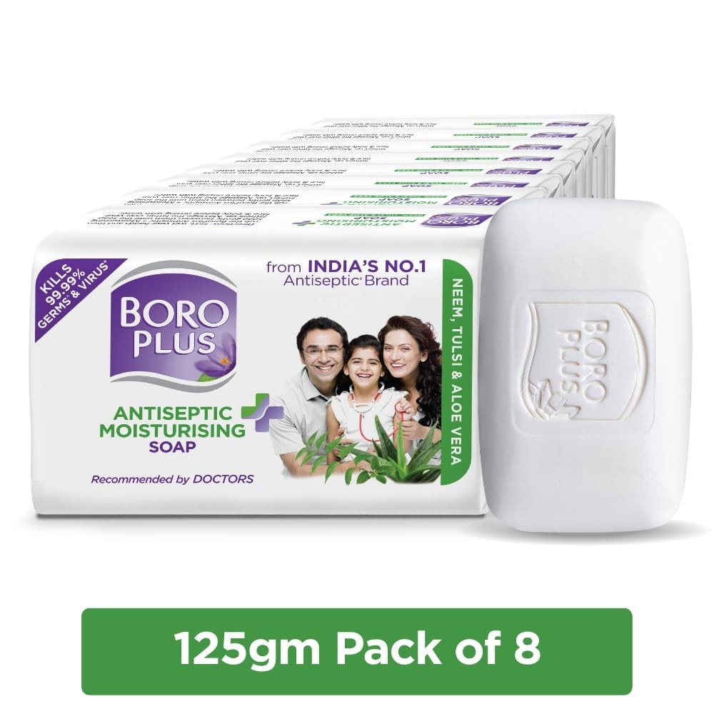 Antiseptic & Moisturising Bathing Soap 99% Germ And Virus Protection (Pack of 8)