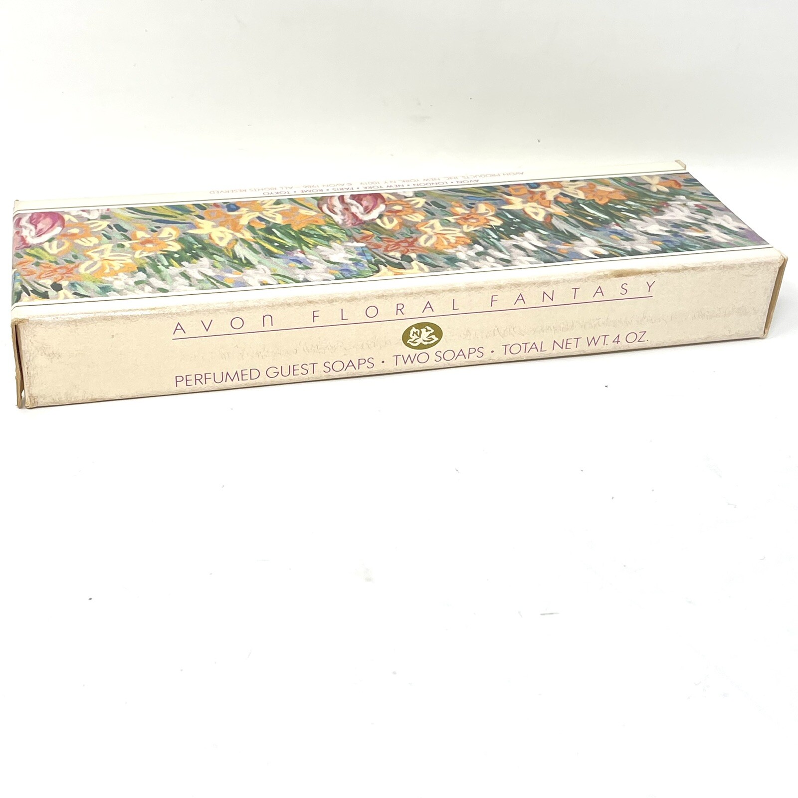 Avon Floral Fantasy Perfumed Guest Soaps 4 Oz Each Vintage 80s New Old Stock