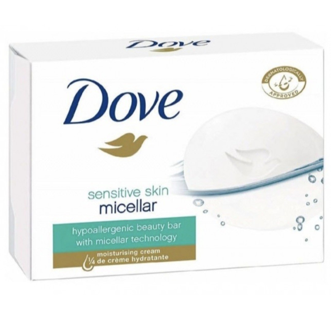 🩵 DOVE 🩵 3.32 Oz. 90g Bar 🩵🫧 ●SENSITIVE SKIN● 🫧 ≈MICELLAR≈ Beauty Bar 🫧.
