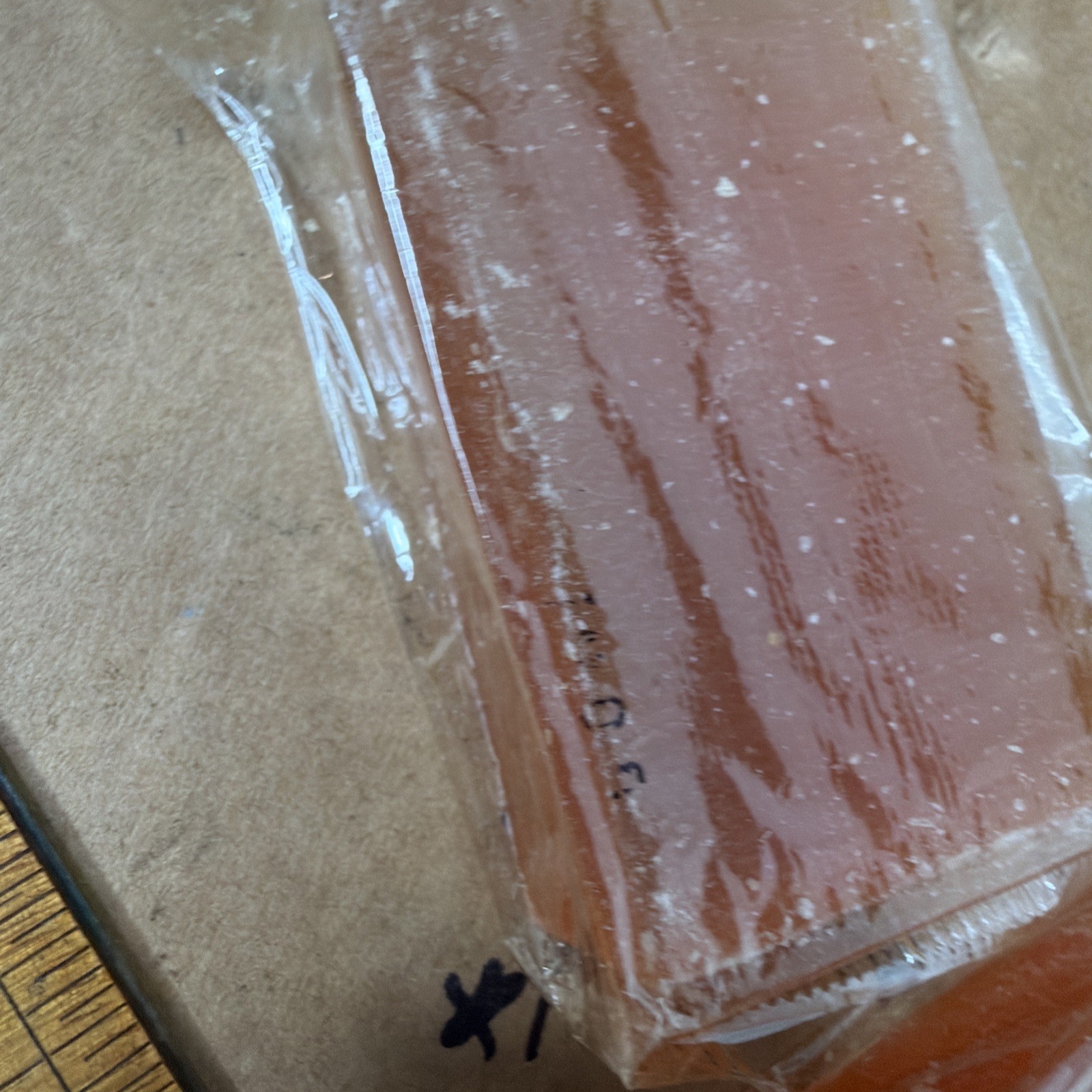 Vintage Unbranded Soap Bar Orange Unknown Scent Rustic Lot Of 4
