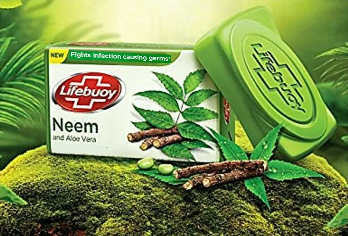 Lifebuoy Neem and Aloe Vera Soap Skin Cleansing 100g Bar