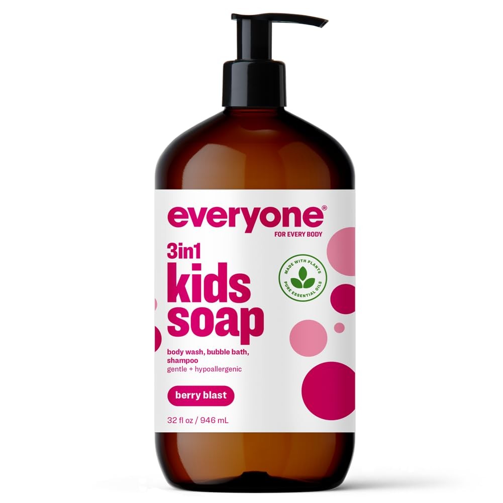 3 in 1 Berry Blast Kids Soap 32 oz Skin Cleaning Agent for Healthy Skin