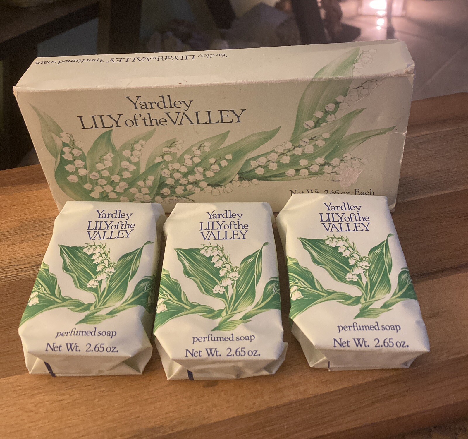 YARDLEY Vintage Lily of the Valley Perfumed Soap 3 Bars 2.65 oz Each