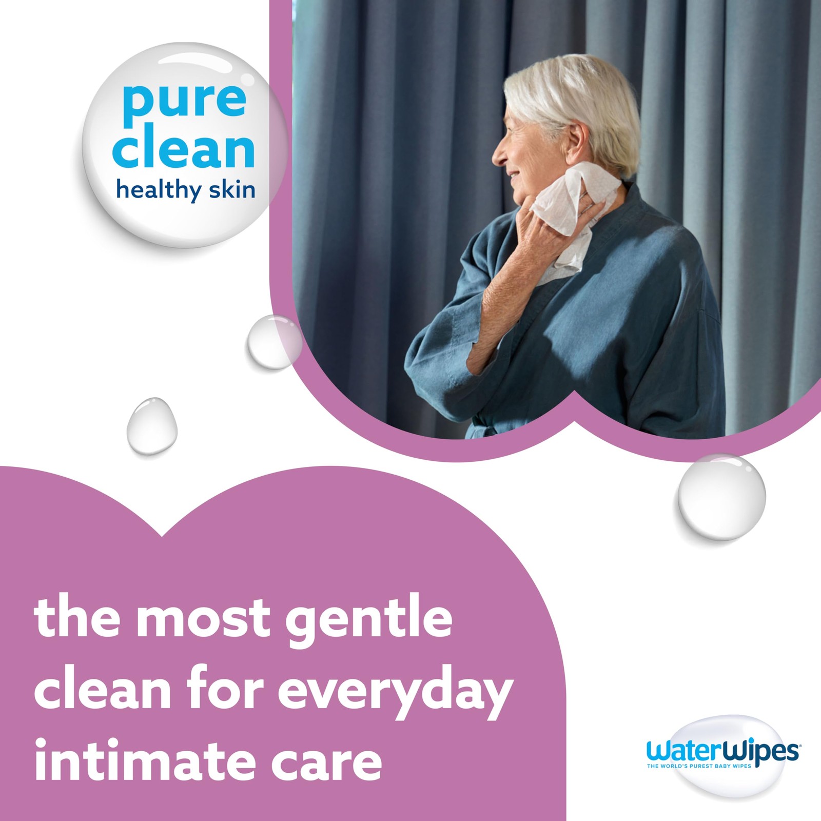 WaterWipes Sensitive Whole Body Wipes XL Textured Incontinence Care 90ct