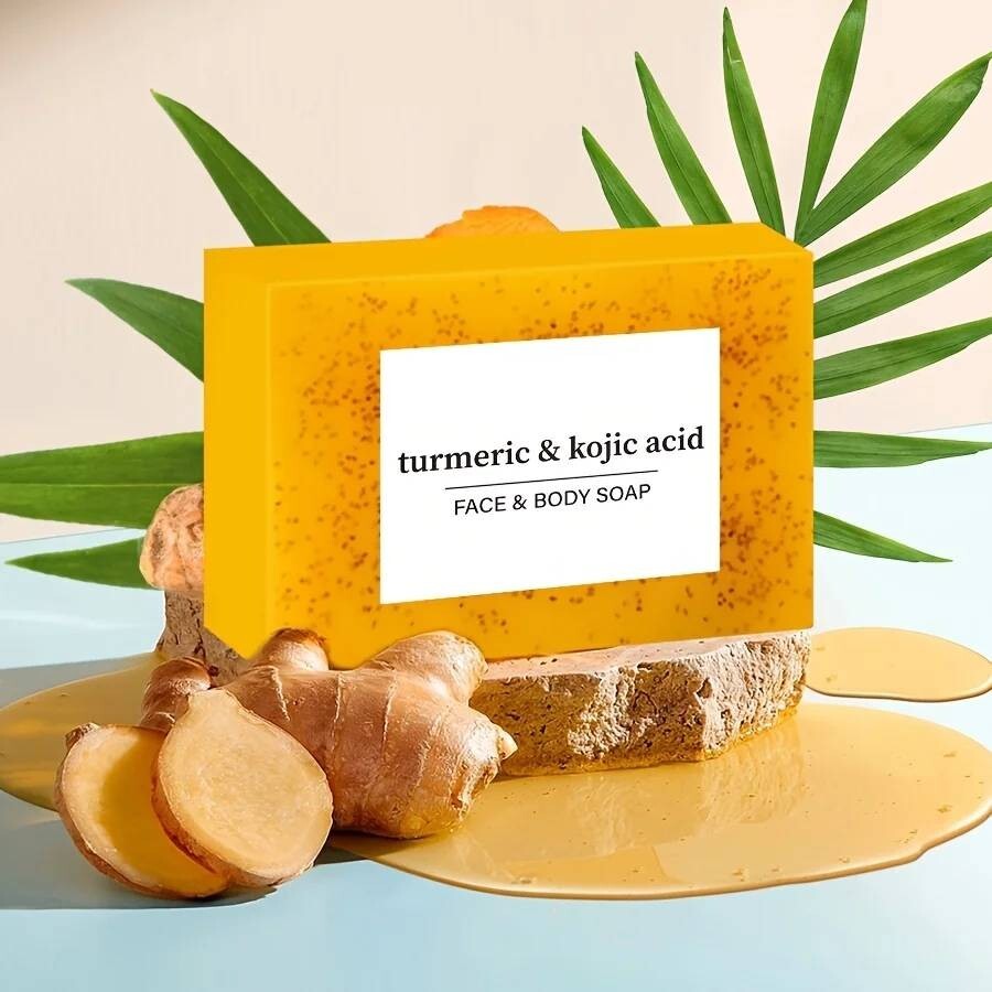 2 Pack Original Kojic Acid Turmeric Soap Skin Whitening Brightening Vitamin C /E