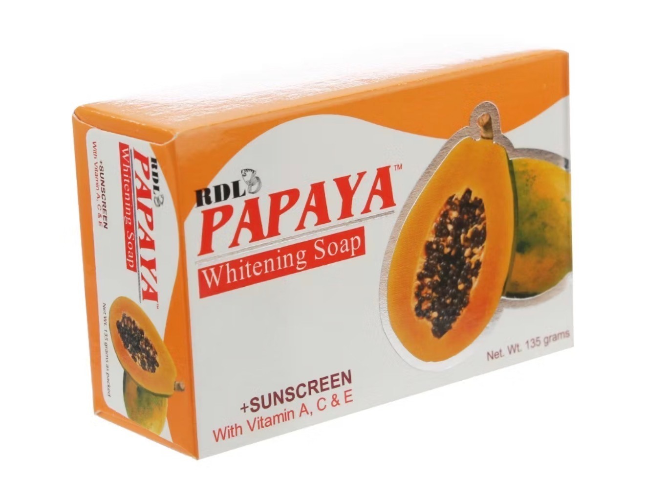 3 Box x 135g Papaya Whitening Soap with Vitamins A, C and E Ship Malaysia