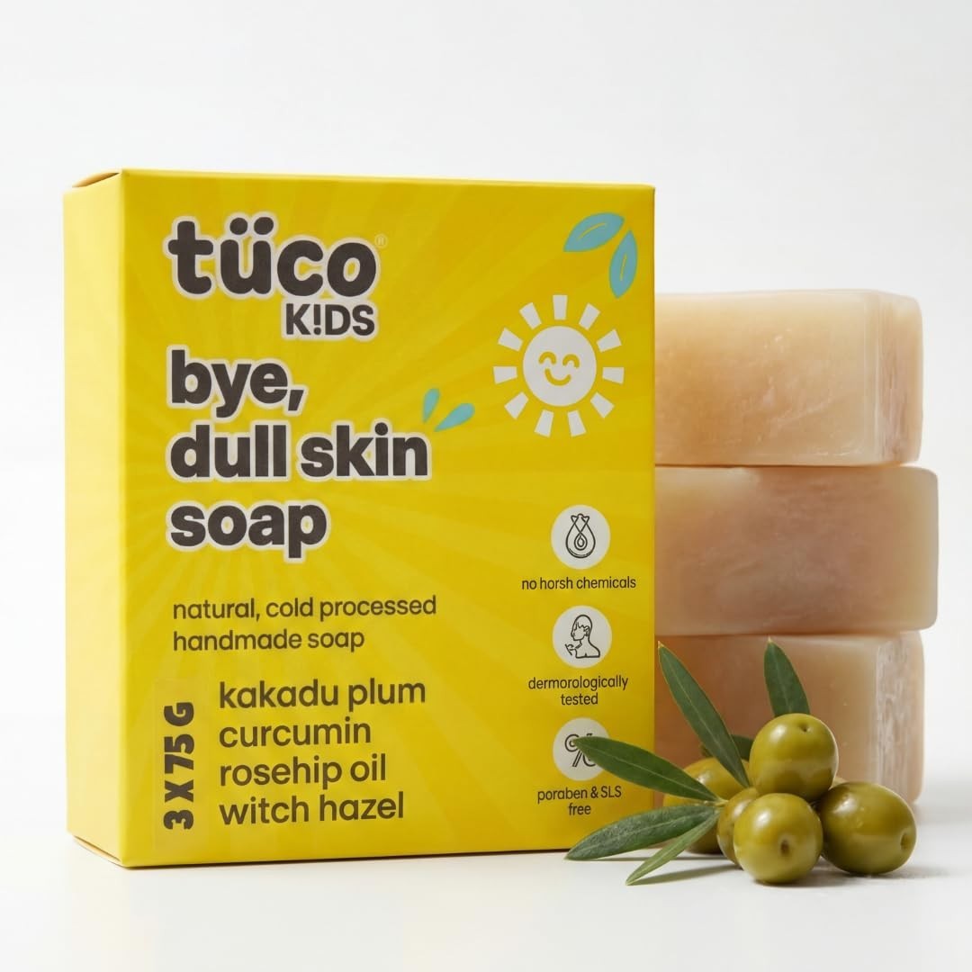 Tuco® Dull Skin Soaps Turmeric & Shea Butter Magic Soaps 75 Gms Pack Of 3 Kids