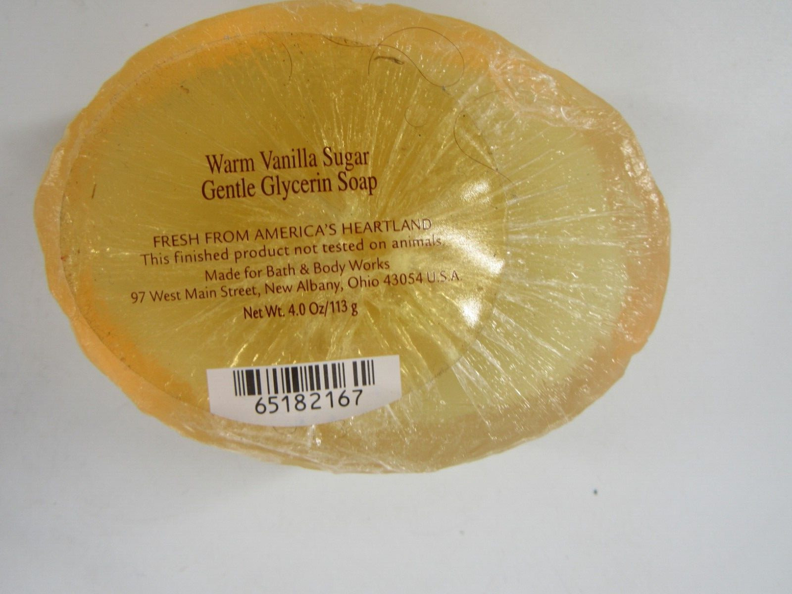 Bath & Body Works WARM VANILLA SUGAR Gentle Glycerin Bar Soap 4 oz/113g New RARE