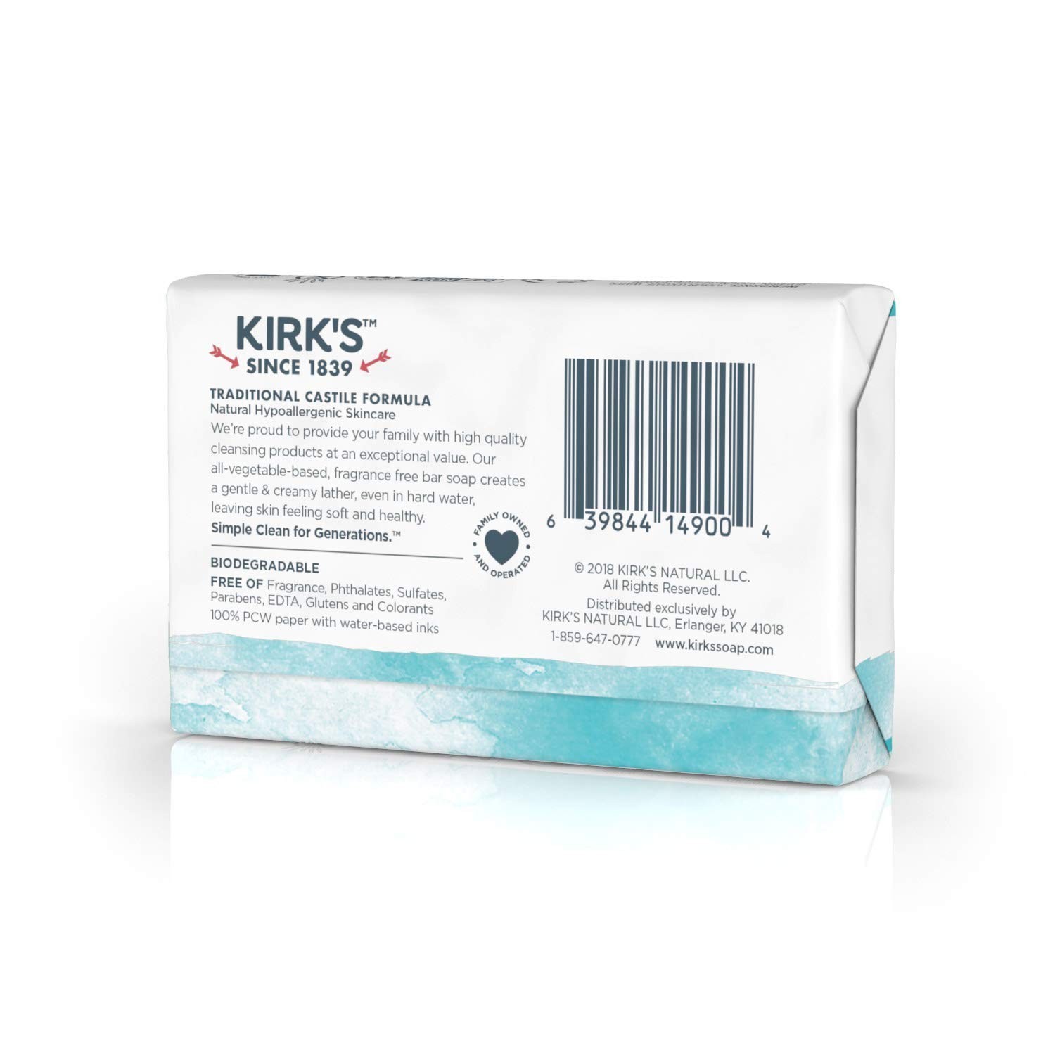 Fragrance Free Castile Bar Soap 6 Pack