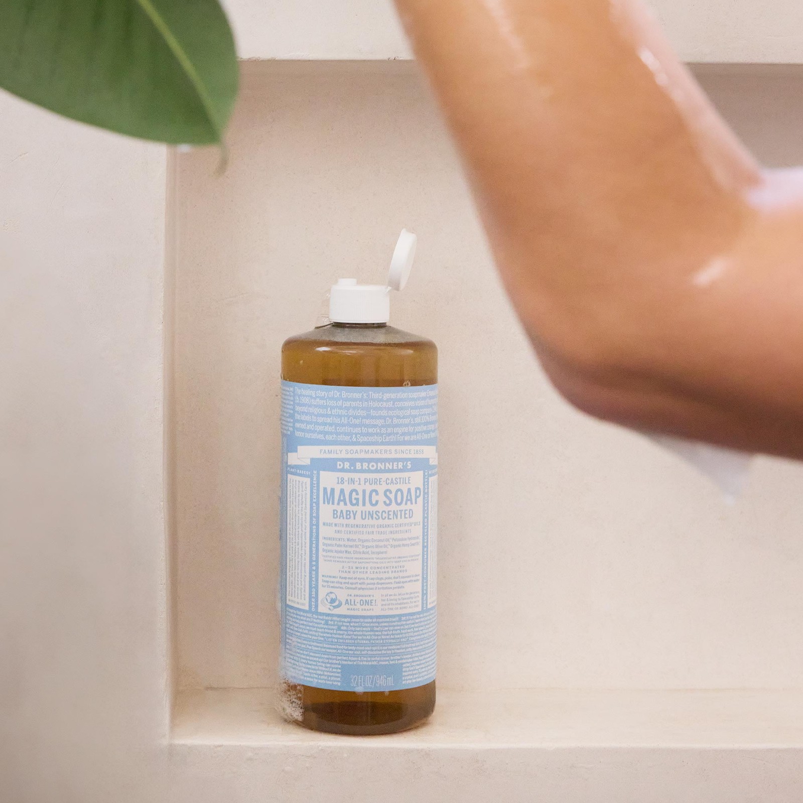 Magic Soap – Castile Liquid Soap – 32 oz – Body Wash, Face Wash – Unscented