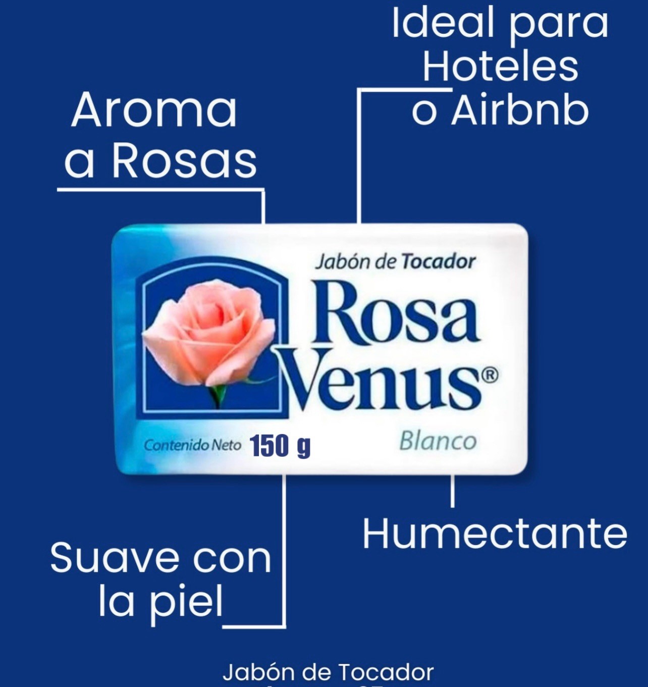 9 JABONES ROSA VENUS BLANCO 🇲🇽 (150g) – 9 ROSA VENUS WHITE SOAPS