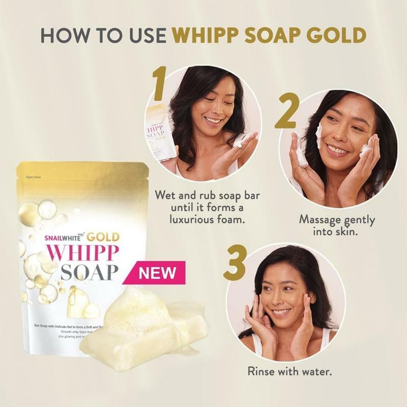 10x Snail White Whipp Soap Gold Give You Glowing And Nourished Skin 100g10x Snai