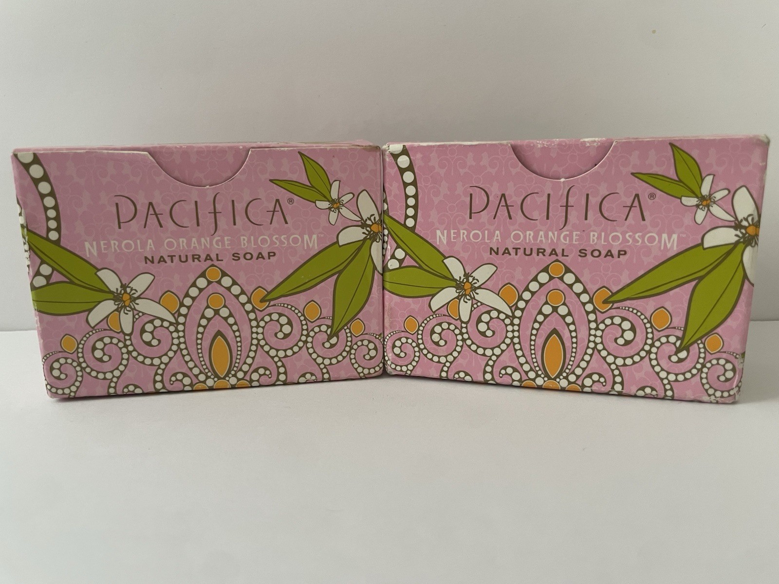 LOT OF 2 BARS Pacifica NEROLA ORANGE BLOSSOM Natural Bar Soap 6 oz SHIPS FREE
