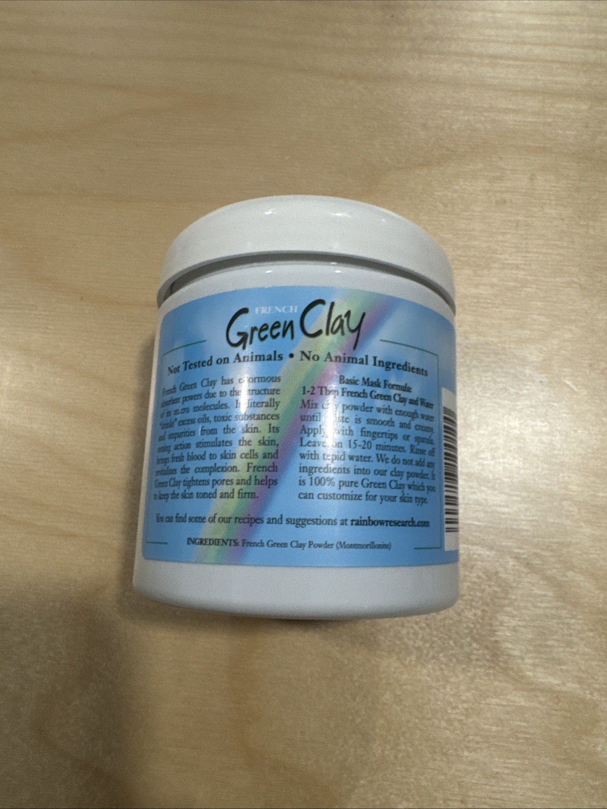 French Green Clay Powder 8 OZ By Rainbow Research