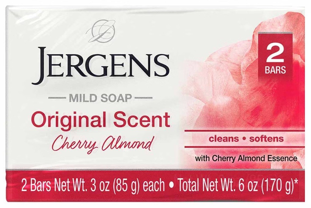 12 PACK- Jergens Mild Soap Original Cherry Almond Scent, 24 BARS – 3 Oz. (Each)