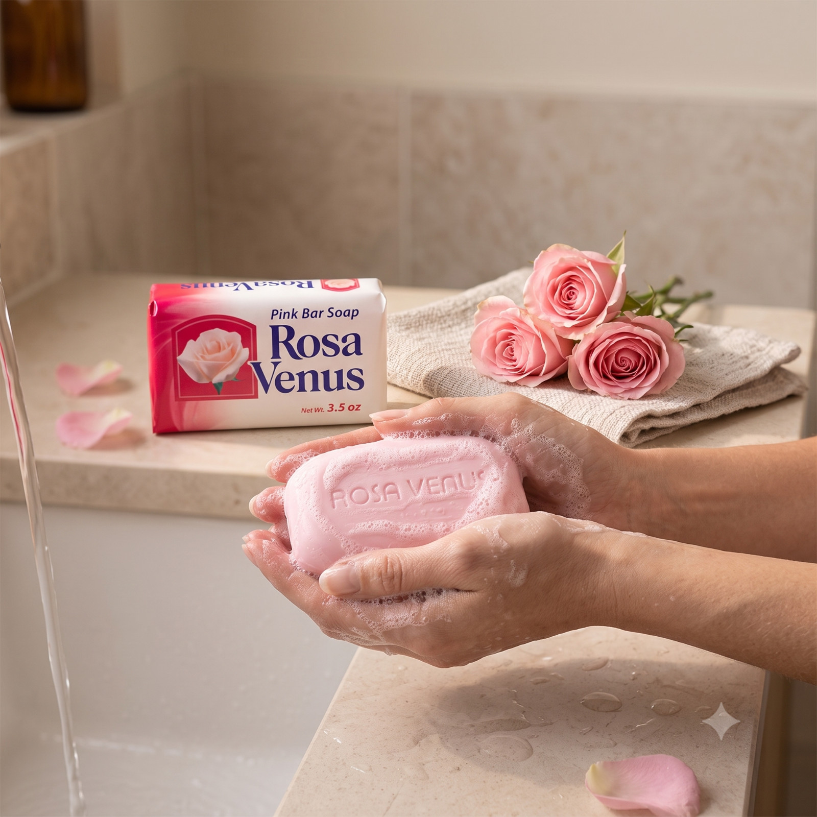 Rosa Venus Pink Soap- 3.5oz (5 PACK)
