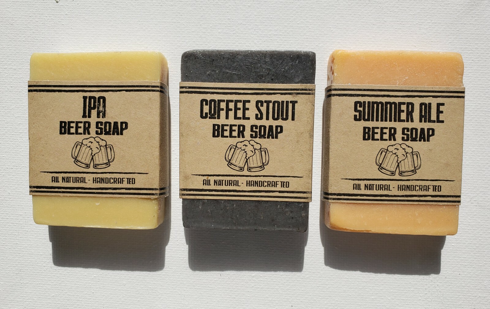 24 Lot Natural Organic BEER SOAP IPA-Summer Ale-Coffee Stout 1oz Travel Bar Set