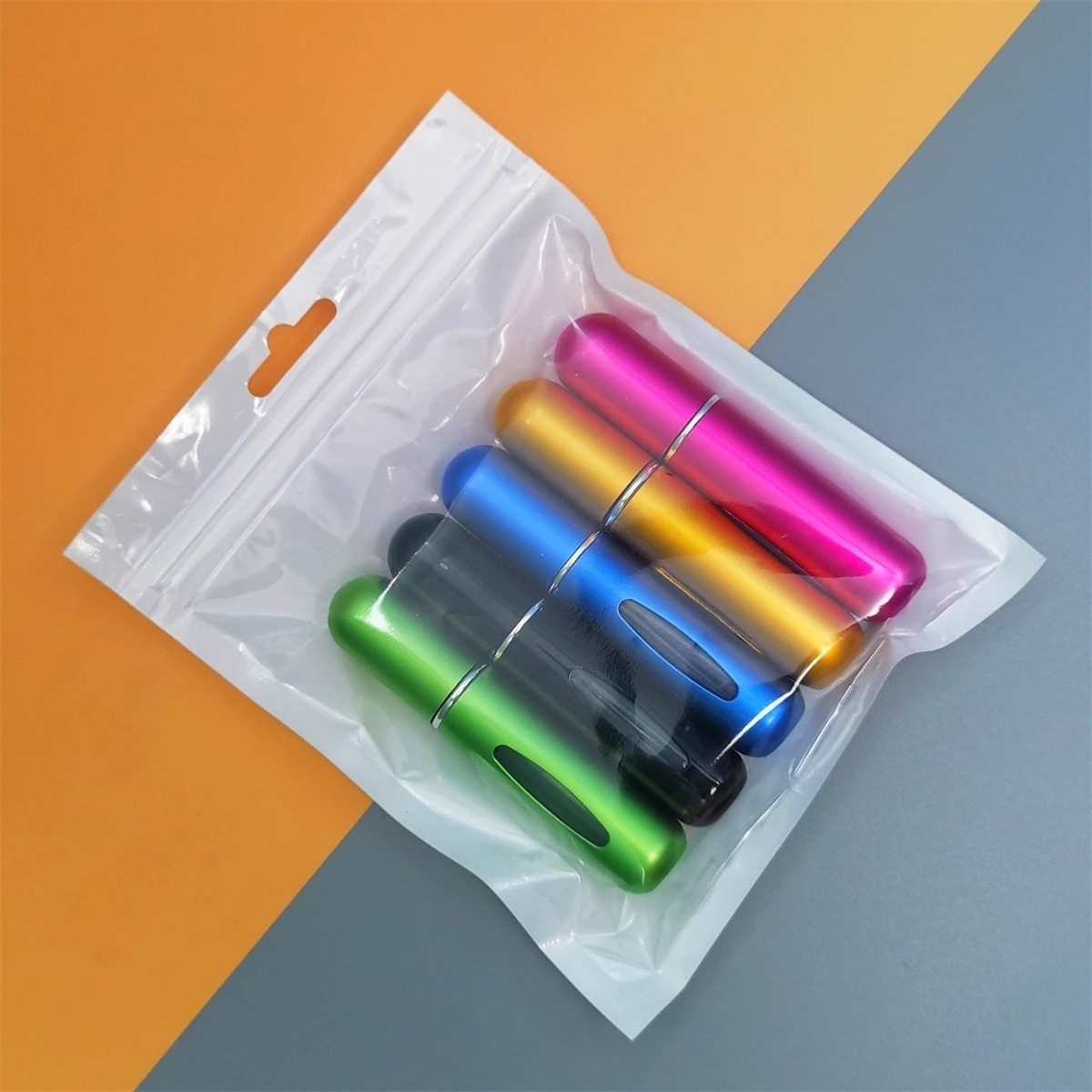 5 Pcs Refillable Travel Portable Perfume Atomizer Bottle Spray Pump Case 5ML USA