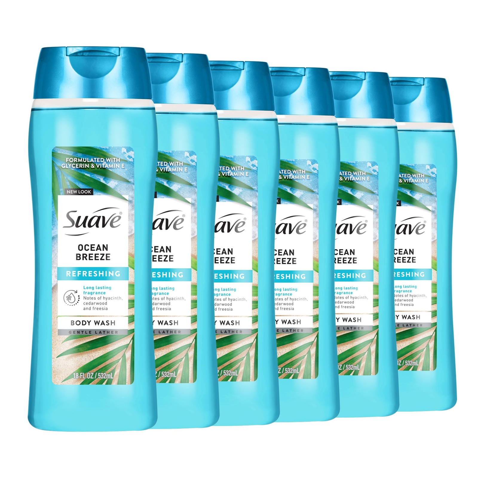 Suave Ocean Breeze Moisturizing Body Wash with Glycerin 18 Fl Oz (Pack of 1)