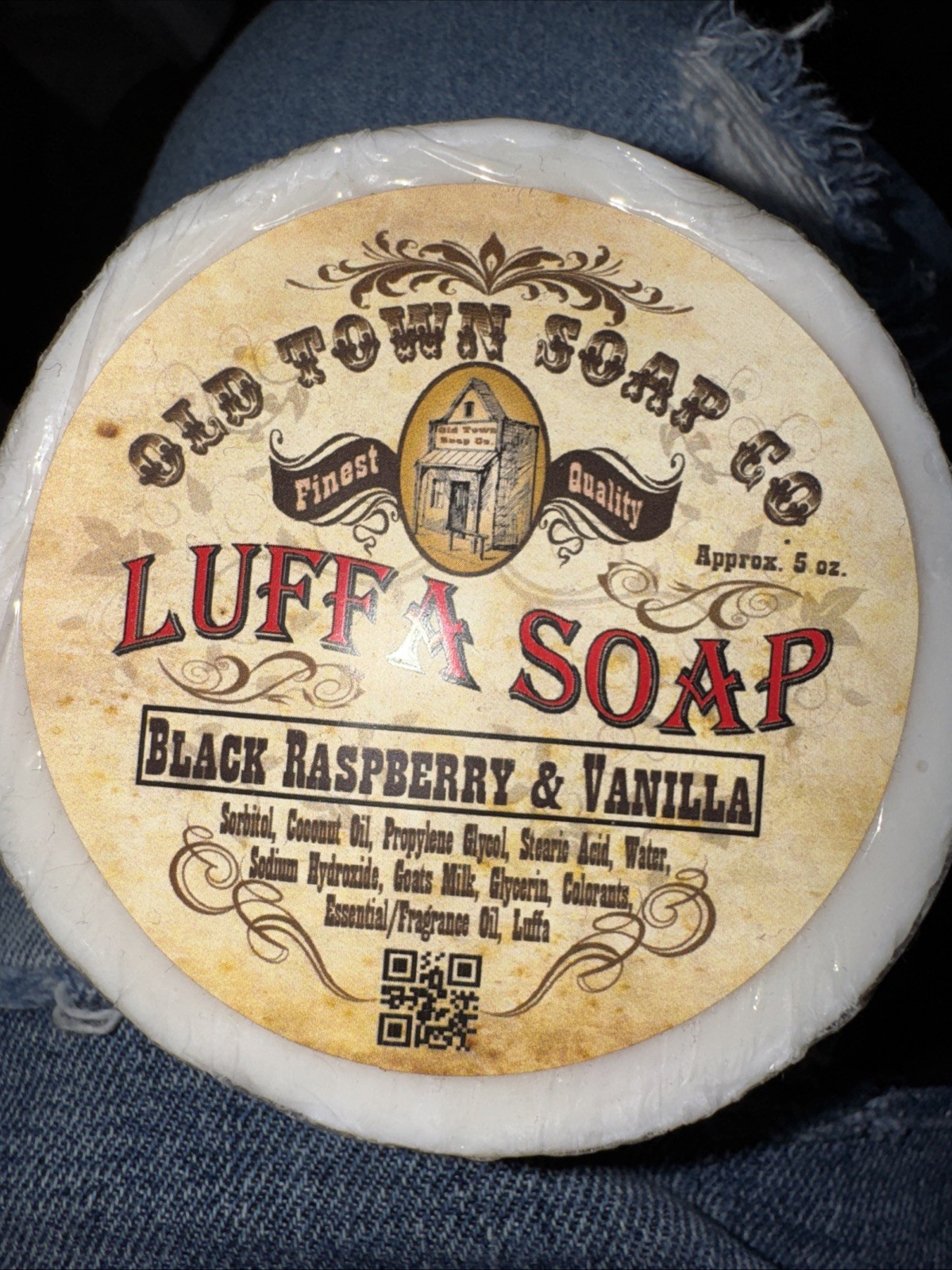 Old Town Soap Co. Luffa Soap One 5 Oz Handmade Bar From Natural Ingredients
