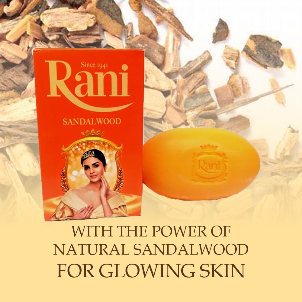 Ayurveda Herbal Rani Sandalwood Soap treats acne dry skin dull & ageing skin 90g