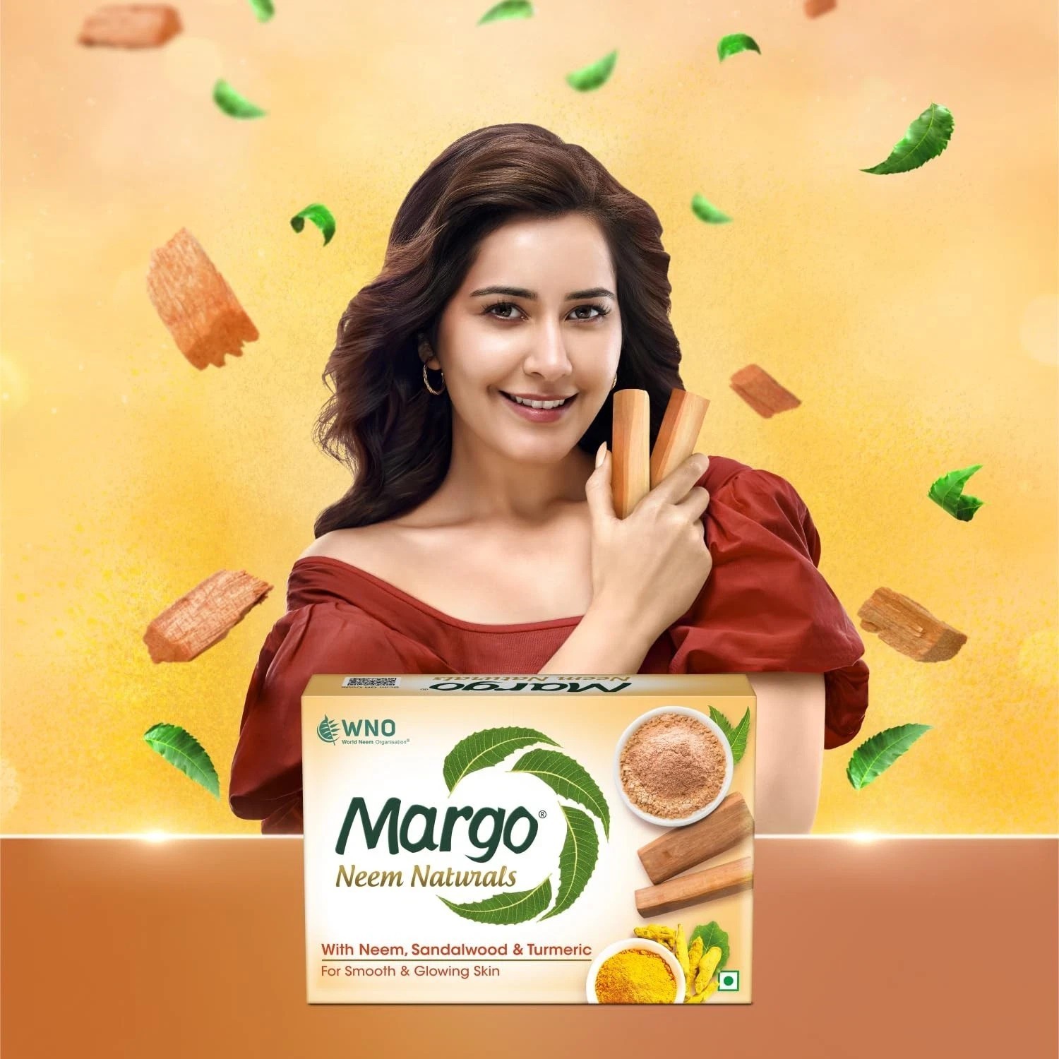 Margo Neem Naturals Soap For Clear Smooth Skin Pack of 5x100g Each Packs z494