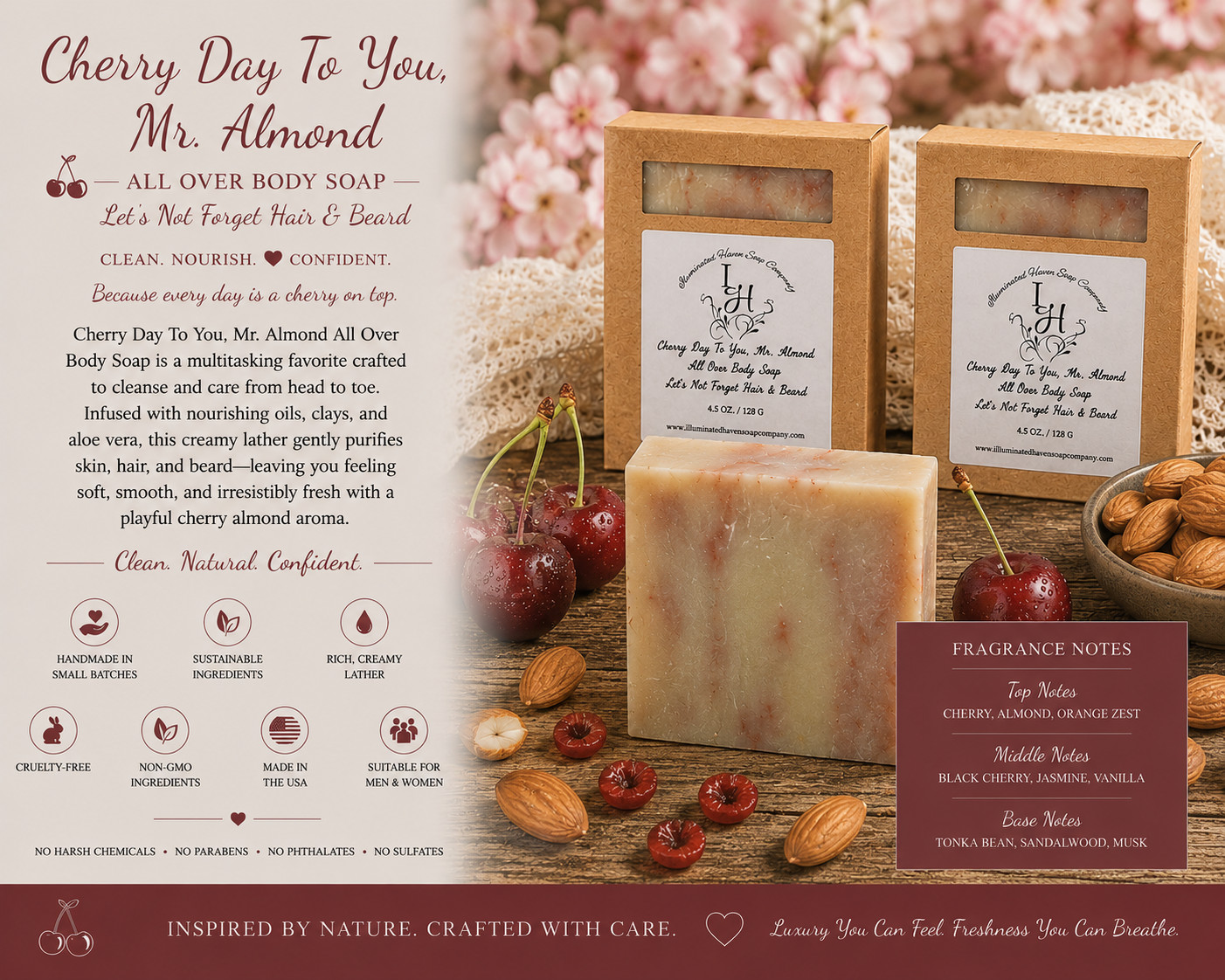 Handmade Artisan Soap Bar Natural Bath Soap Shea Butter USA Made Moisturizing