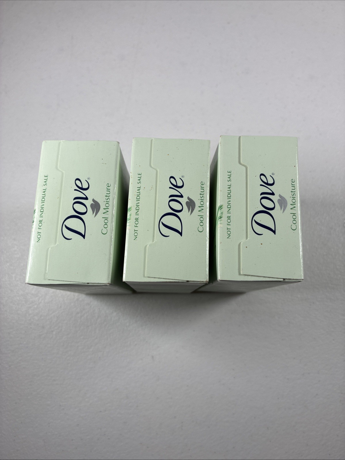 VTG Dove Cool Moisture Skin Care Soap Bar Cucumber Green Tea Scent Lot 3 SEALED