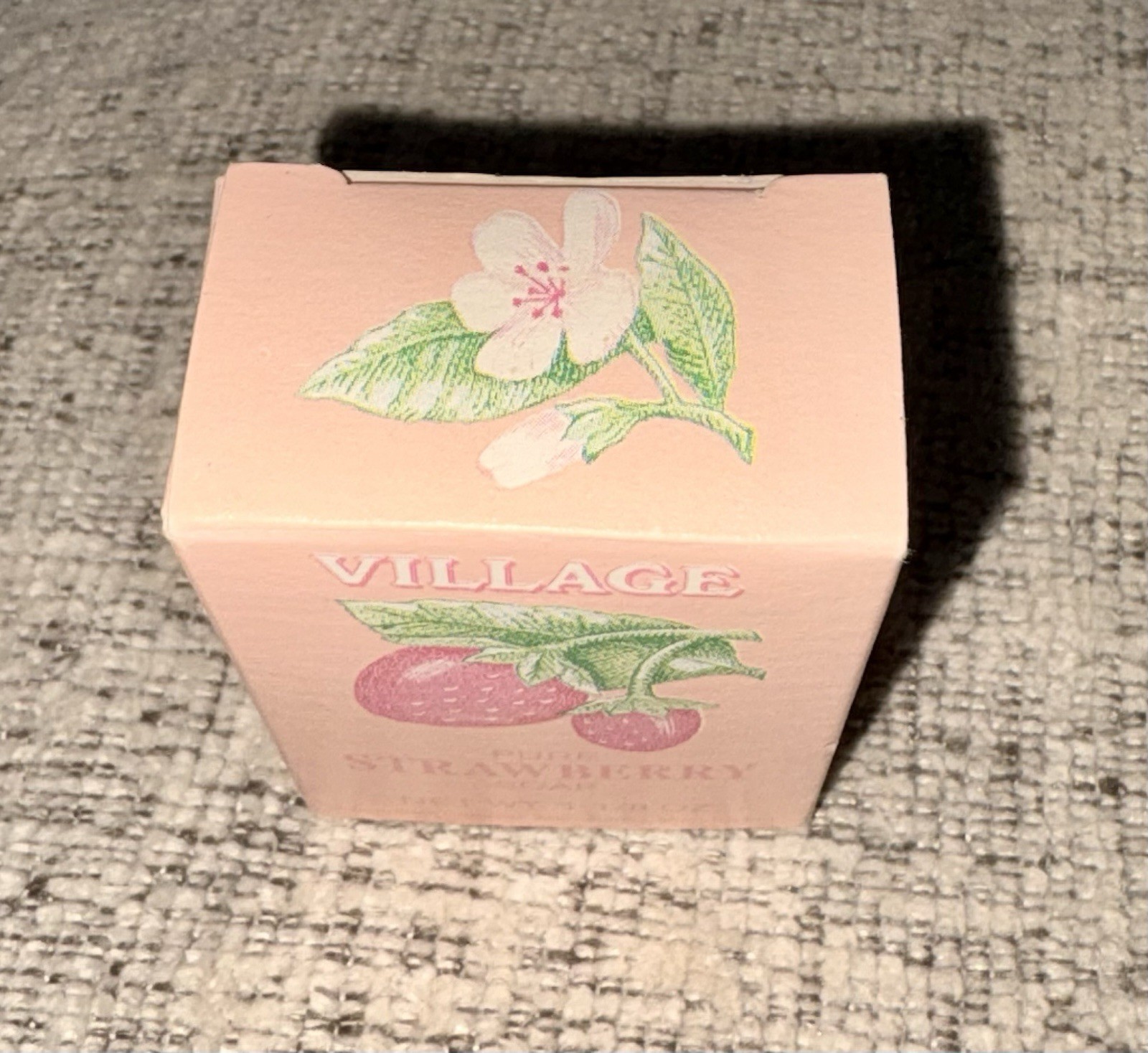 Village Bath Products Mini Strawberry Bar Soap Vintage. 1.8 Oz. Village Gardens