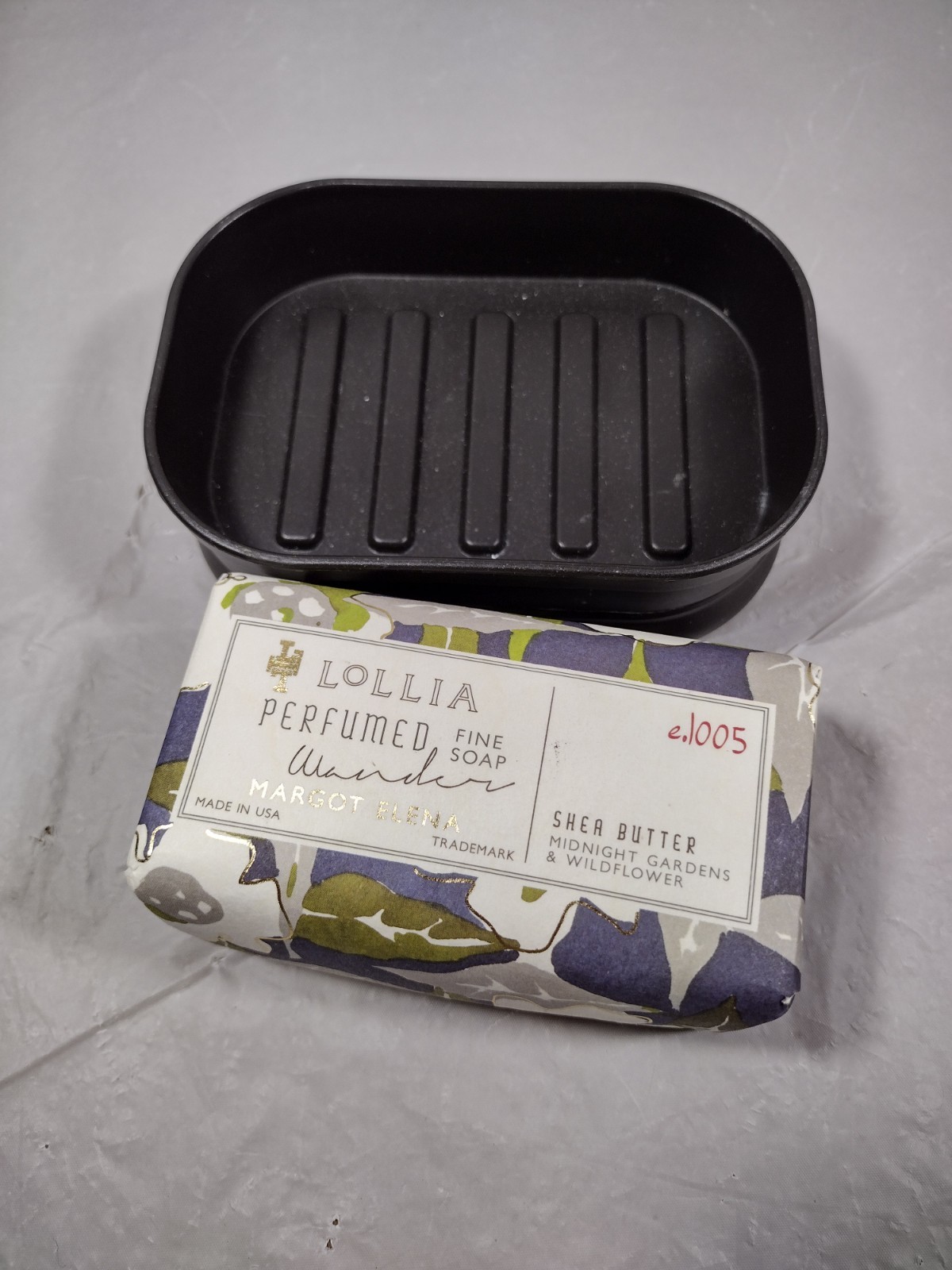 Lollia Perfumed Fine Soap. Shea Butter. Margot Elena, w/Soap Tray, Made In USA.